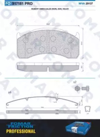 Комплект тормозных колодок FOMAR Friction FO 917181